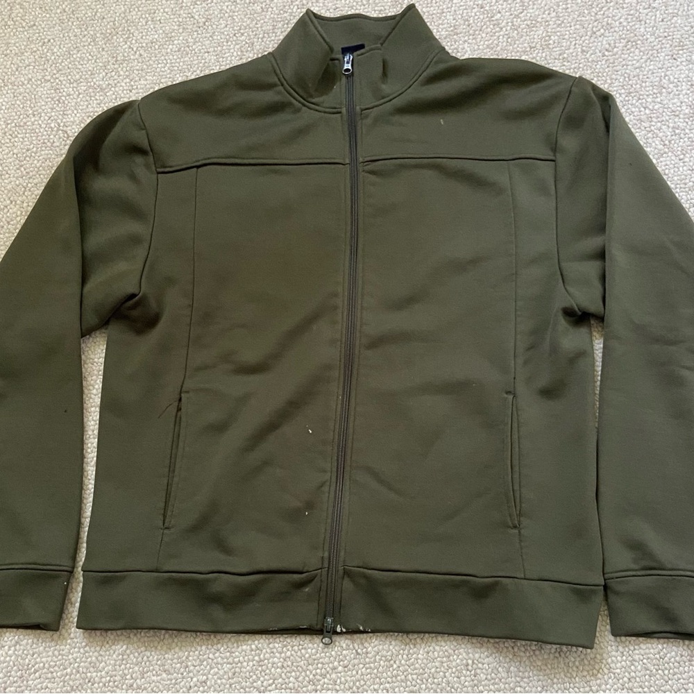 GAP full zip men’s track jacket Sz. XL performance Men's olive green color.